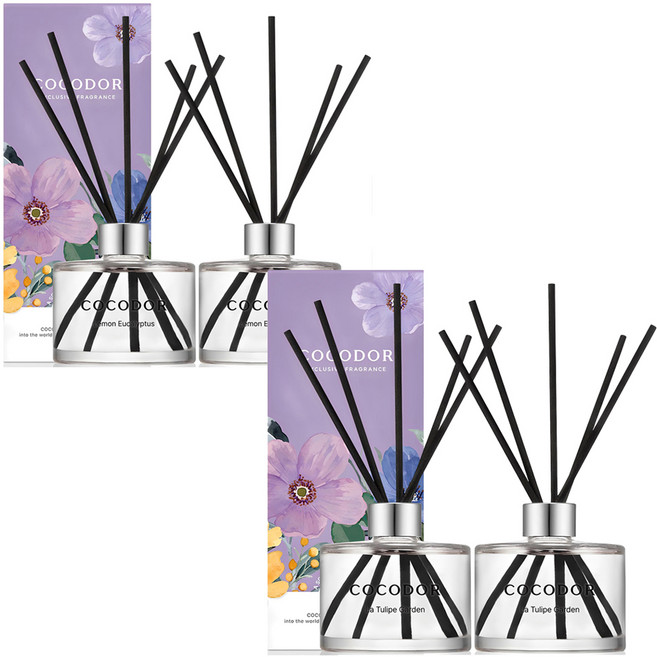 코코도르 퍼퓸 디퓨저 2p 세트, 레몬유칼립투스, 라튤립가든, 200ml, 1개
