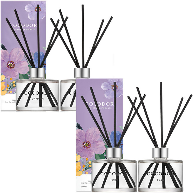 코코도르 퍼퓸 디퓨저 2p 세트, 숲속새벽공기, 피에스타, 200ml, 1개