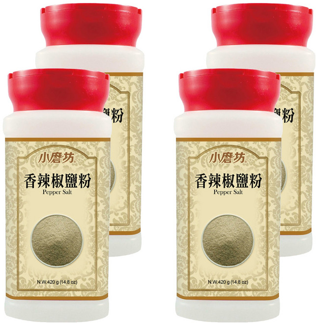 小磨坊 香辣椒鹽粉, 420g, 4罐