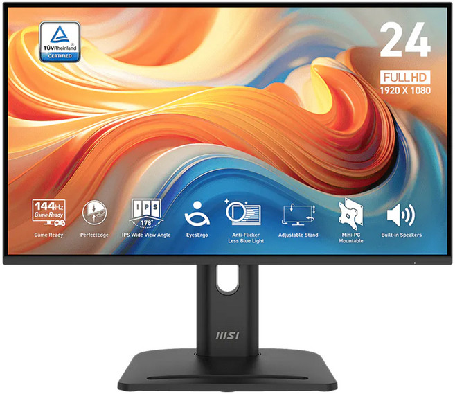 msi 微星 FHD 平面美型螢幕 Adaptive-Sync IPS 144Hz 內建喇叭 HDMI + DP + D-sub, 23.8吋, PRO MP245PG E14
