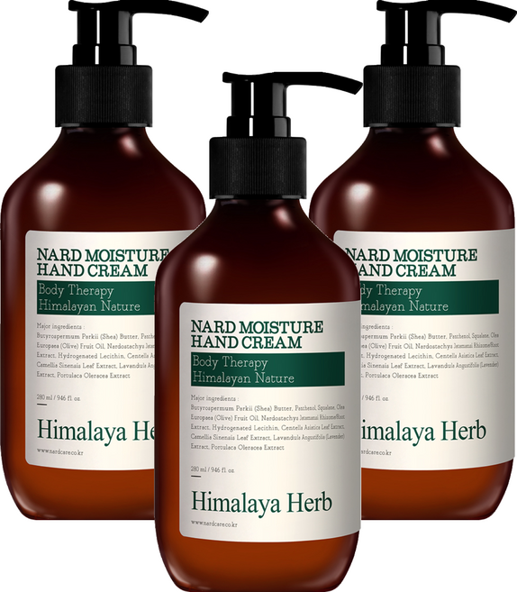 나드 모이스처 핸드크림 티트리로즈마리, 280ml, 3개