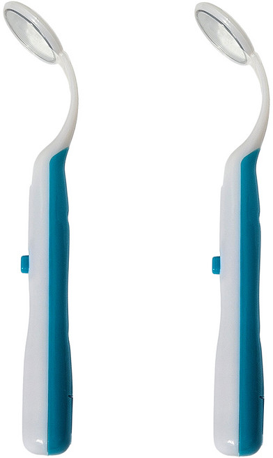 모리의집 가정용 치아 확인 거울 LED 치아경 파랑, 2개