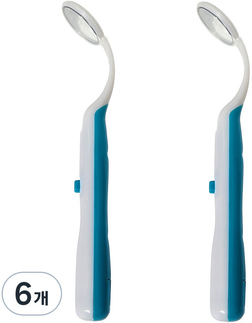 모리의집 가정용 치아 확인 거울 LED 치아경 파랑, 6개