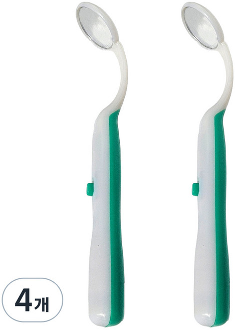 모리의집 가정용 치아 확인 거울 LED 치아경 초록, 4개