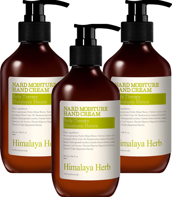 나드 모이스처 핸드크림 레몬민트, 280ml, 3개