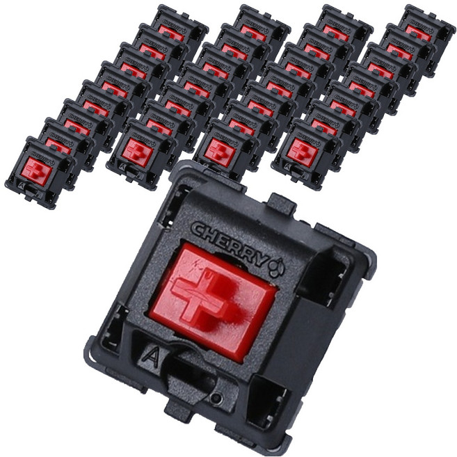 CHERRY MX2A 紅軸 線性 鵝卵石 客製化 機械式鍵盤 工廠 手工 潤滑 軸體 110顆, 混合色, 單一商品, 製造商軸