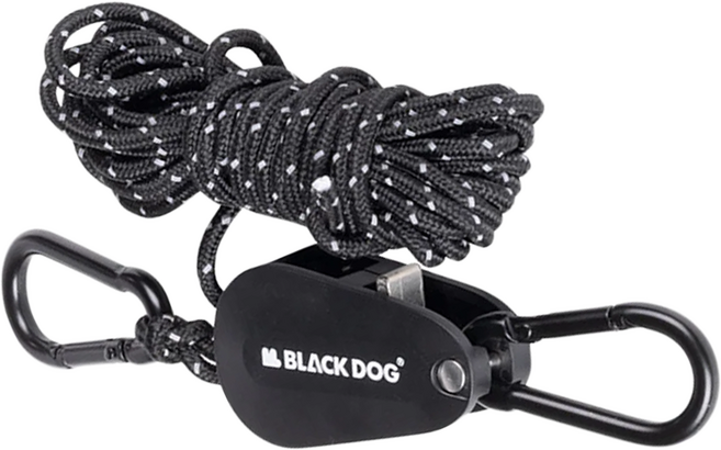 BLACK DOG 黑狗 滑輪營繩調節器, 黑色, 1個