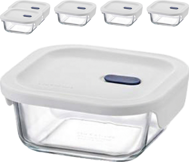 락앤락 탑클라스 실리콘 정사각 밀폐용기, 6개