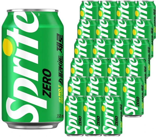 스프라이트 제로 사이다, 350ml, 24개 - 쿠팡