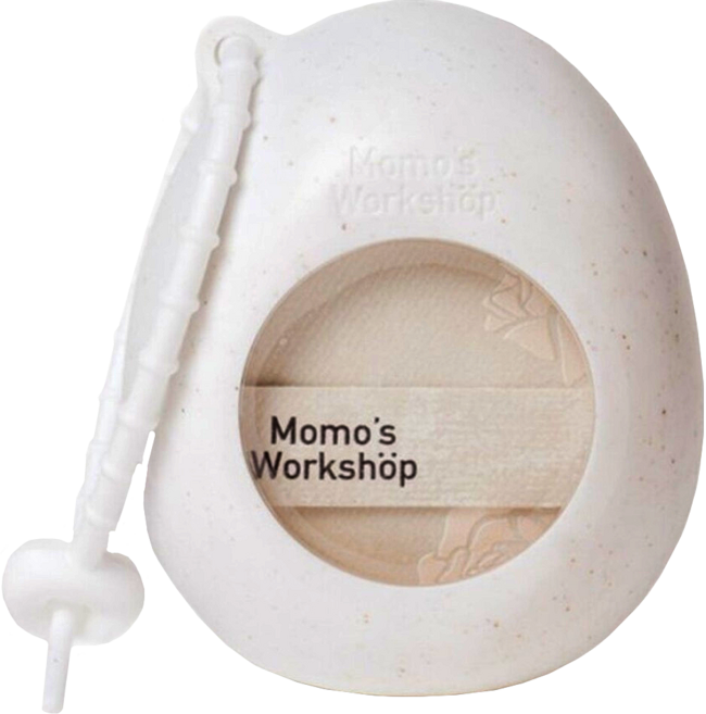 MoMo's Workshop 毛吉吉 玫瑰系列棉花糖氣墊粉撲2件組 蛋形 附收納盒, 緞光白, 1組