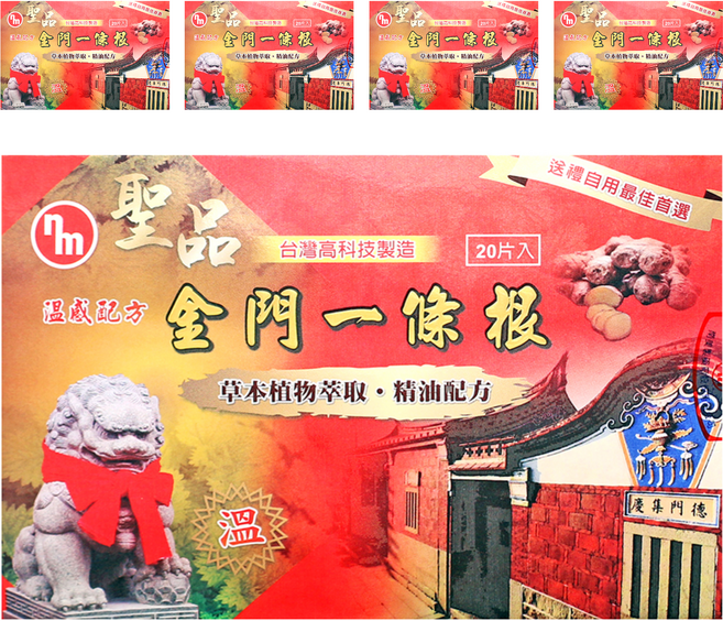 Nan Me Pharmaceutical 南美製藥 聖品一條根溫感貼布, 20片, 5盒