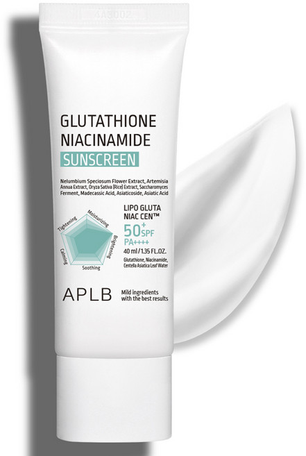 APLB 글루타치온 나이아신아마이드 선스크린 SPF50+ PA++++, 1개, 40ml