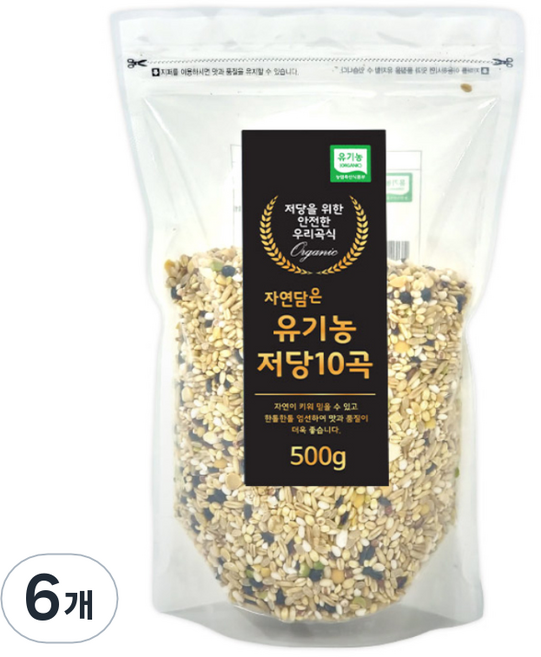 자연담은 유기농 혼합10곡, 500g, 6개