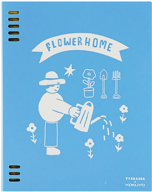 KOKUYO 國譽 TYAKASHA聯名8孔活頁本U罫 A5 225 x 181 x 19.5mm, 藍色, 1個