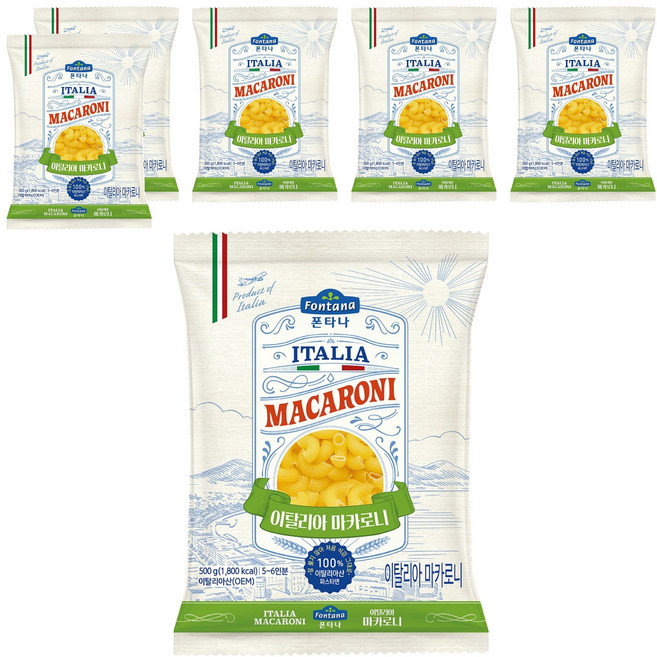 폰타나 이탈리아 마카로니, 500g, 6개