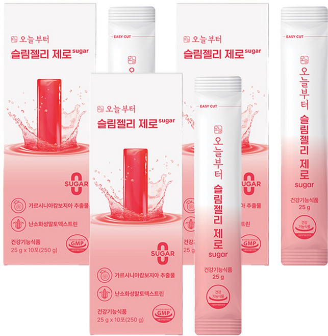 오늘부터 슬림젤리 제로슈가 다이어트 보조제 석류맛, 250g, 3개