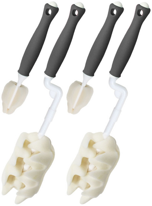 하이비 프리미엄 회전형 젖병솔 세트, 2세트, 그레이