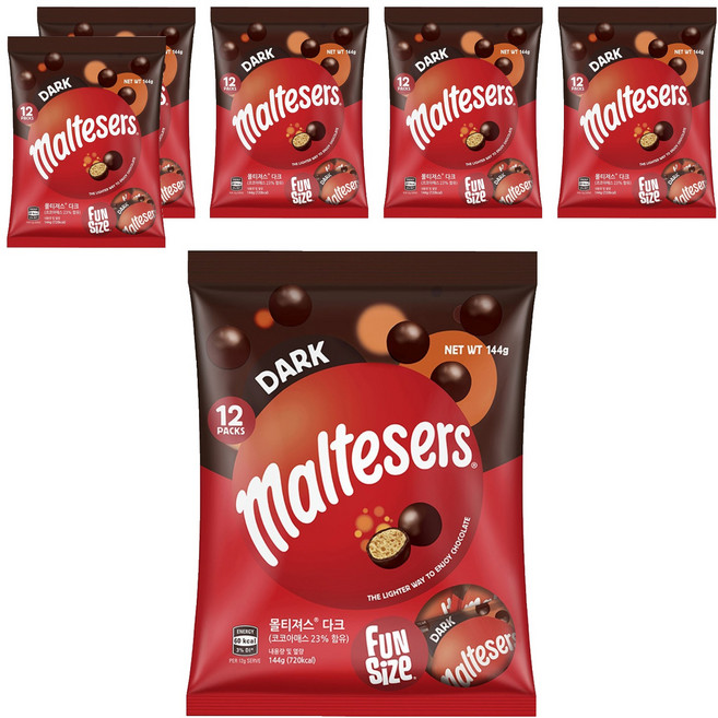 maltesers 麥提莎 麥芽脆心巧克力, 144g, 6包