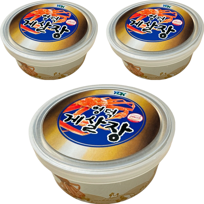 YDK 即食蟹肉蟹膏 藍盒, 3個, 90g
