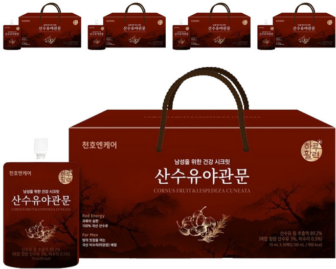 하루활력 남성을 위한 건강 시크릿 산수유야관문, 2.1L, 5개