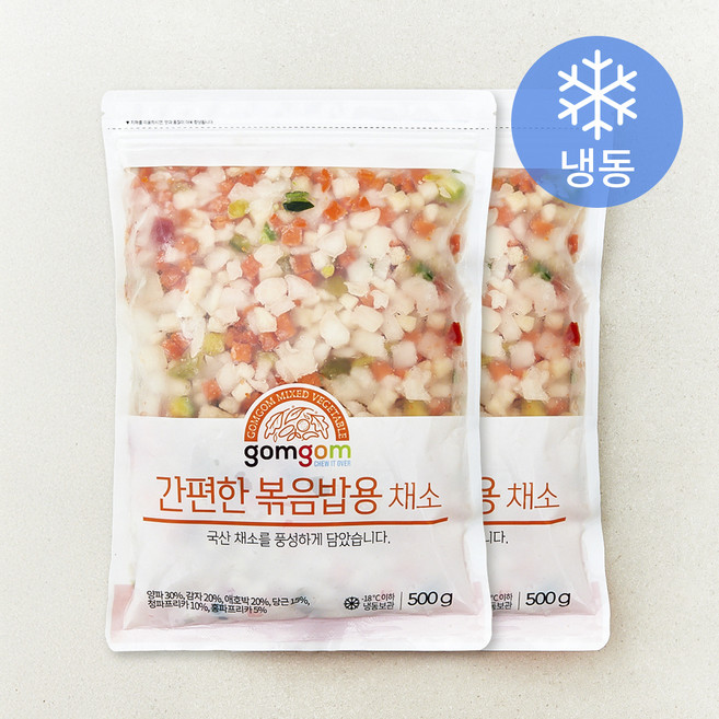 곰곰 간편한 볶음밥용 채소, 500g, 2개입