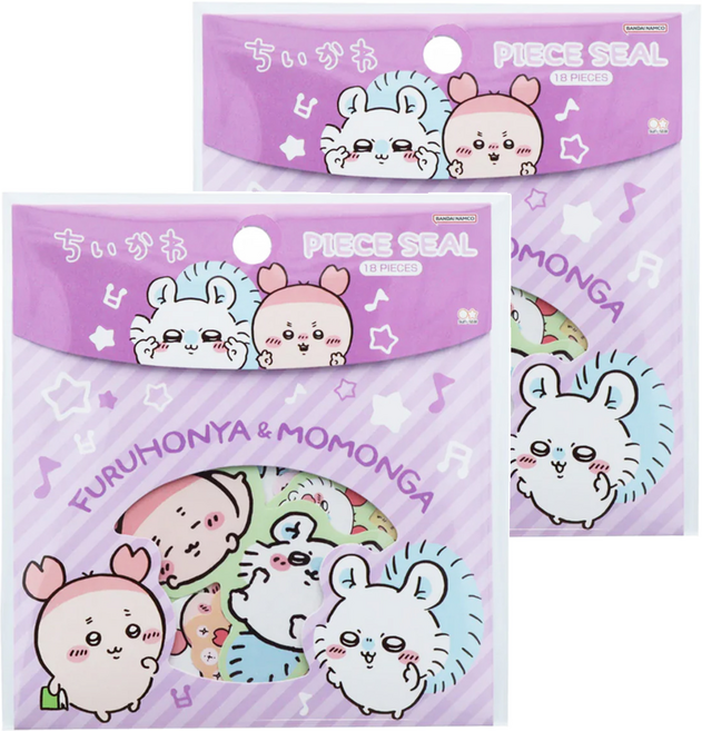 sun-star 吉伊卡哇造型貼紙, 飛鼠 + 古本屋, 2組