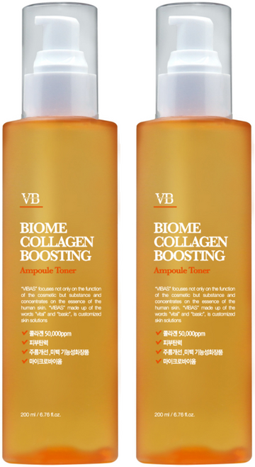 비바스 바이옴 콜라겐부스팅 탄력 앰플토너, 200ml, 2개