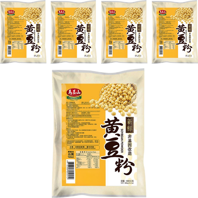 馬玉山 新鮮黃豆粉, 600g, 5包