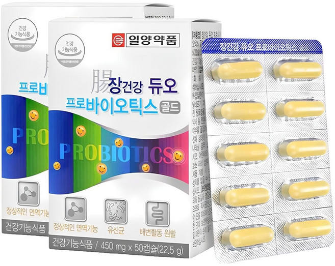 일양약품 장건강 듀오 프로바이오틱스 골드, 50정, 2개