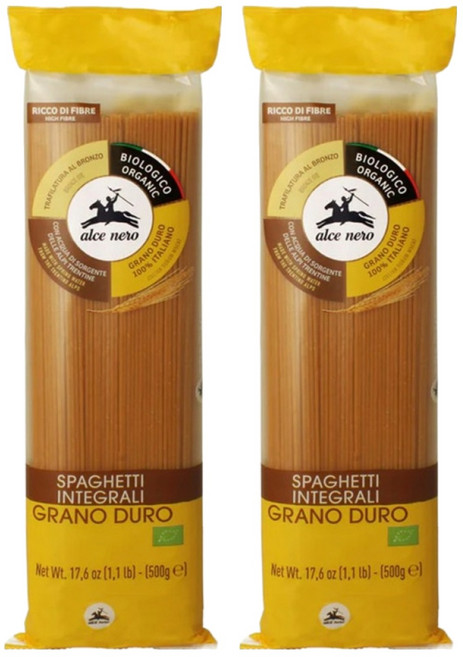 알치네로 유기농 통밀 스파게티, 500g, 2개
