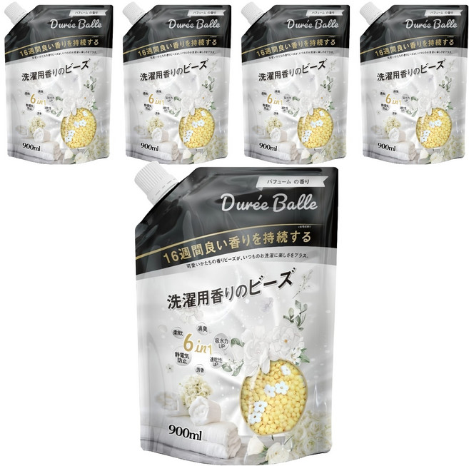 Duree Balle 6合1洗衣香香豆 補充包 香水香 900ml, 5包