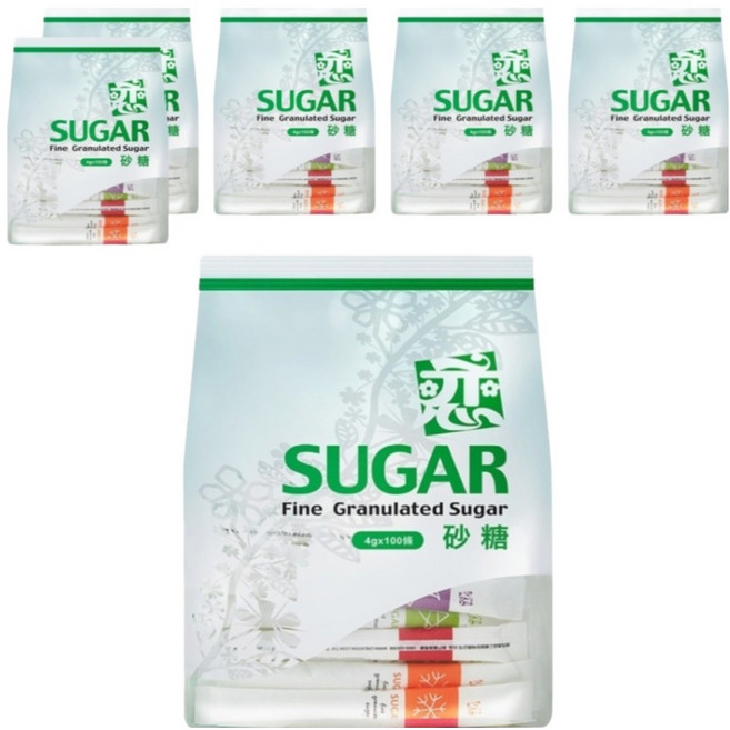 開元食品 戀 長條砂糖 100入, 400g, 6袋