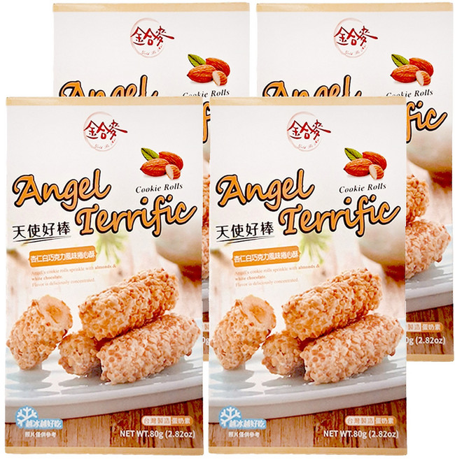 Angel's Bone 天使好棒 白巧克力杏仁捲, 80g, 4盒