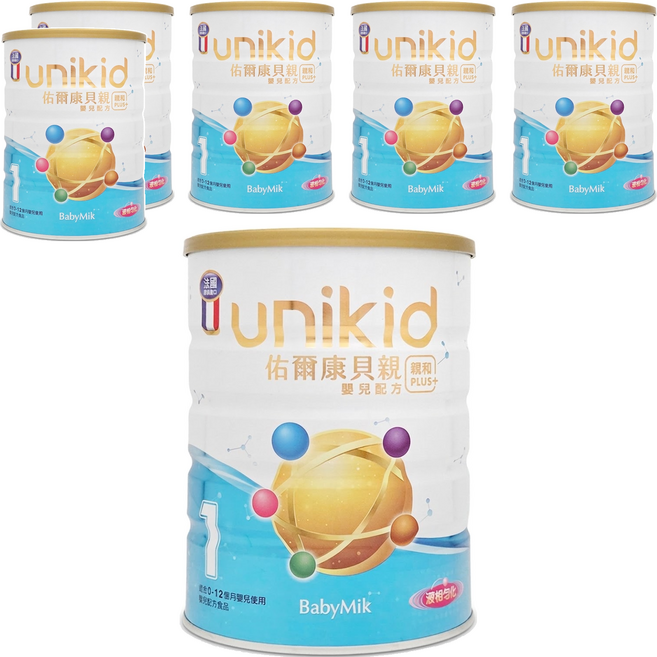 BabyMik 佑爾康貝親 嬰兒配方奶粉 1號 0~12月, 850g, 6罐