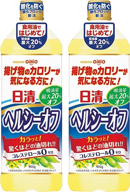 OilliO 大豆油菜籽炸物調和油, 900g, 2瓶