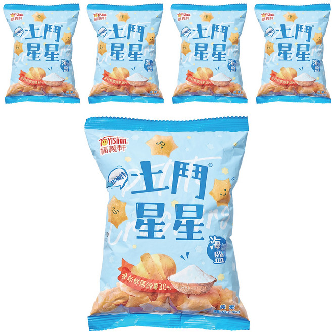 福義軒 土鬥星星 海鹽, 50g, 5包