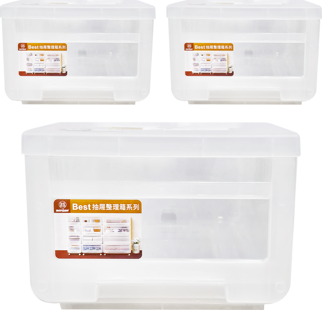 KEYWAY 聯府 Best300抽屜整理箱 13L, LG-300, 3個