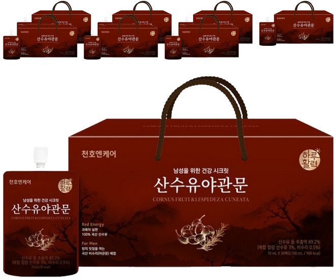 하루활력 남성을 위한 건강 시크릿 산수유야관문, 2.1L, 8개