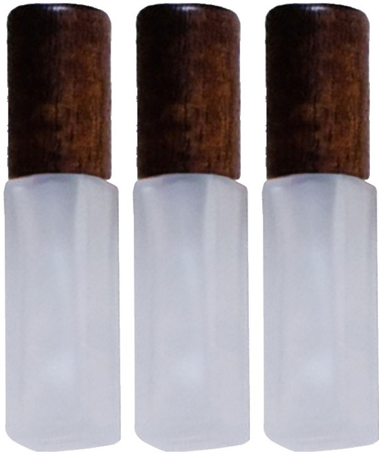 AiR SELEC. 空氣選物 香水酒精噴霧式玻璃分裝瓶 8.76 x 1.83 x 1.83cm 10ml, 胡桃木霧面款, 3個