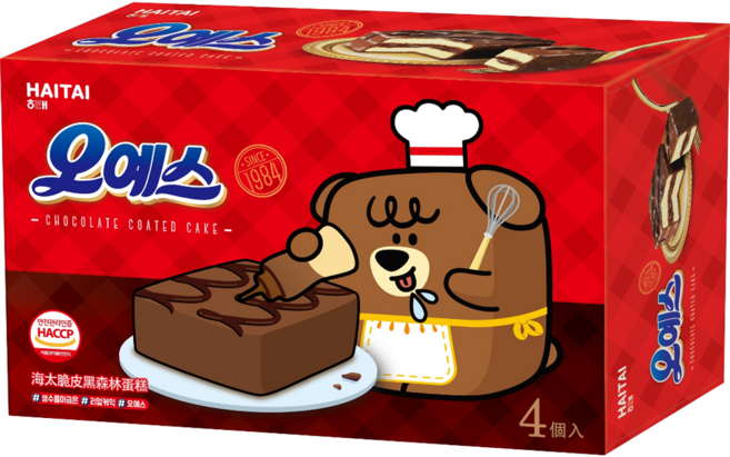 HAITAI 海太 脆皮黑森林蛋糕 外層巧克力脆皮口感酥脆 內層巧克力夾心香濃滑順 蛋糕體柔軟綿密