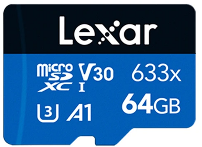 Lexar 雷克沙 High Performance 633X MicroSDXC 64GB 記憶卡 100MB/s, 1個