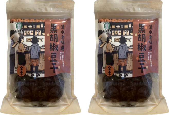 清水區農會 黑胡椒豆干, 200g, 2個