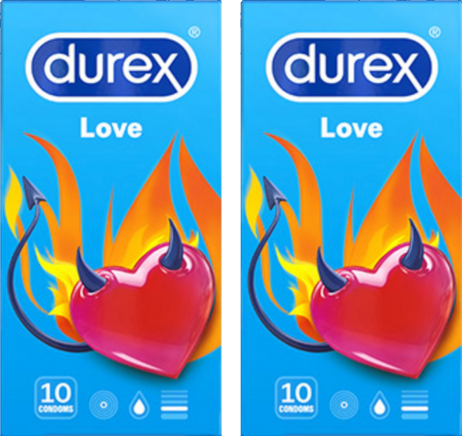 듀렉스 러브 일반형 콘돔, 10개입, 2개