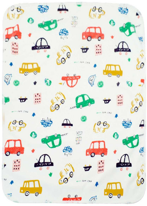 竹纖維三層嬰兒防水隔尿墊, 工程車 多色, 1件