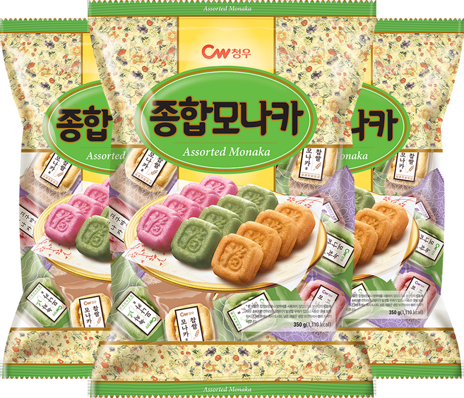 청우식품 종합모나카, 350g, 3개
