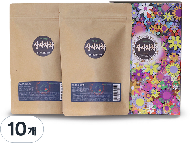 아이앤티 산사자차 삼각티백, 1.2g, 20개입, 10개