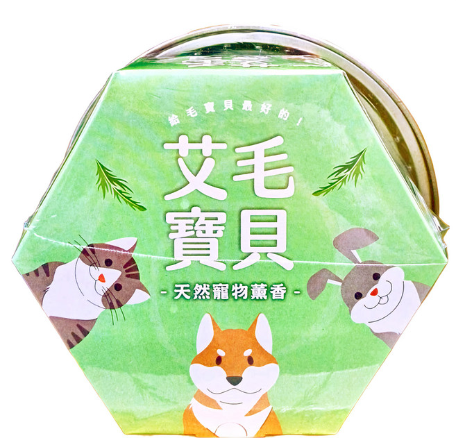 益成檀香 艾毛寶貝 寵物專用 天然艾草薰香 室外款 附蚊香盤, 天然原色, 1盒
