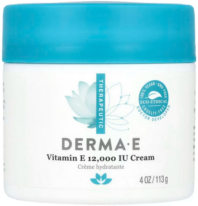derma e 維生素E乳霜, 113g, 1個