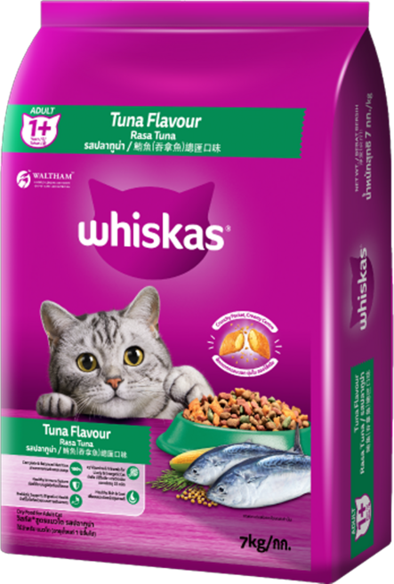 whiskas 偉嘉 貓乾糧, 鮪魚總匯口味, 7kg, 1袋