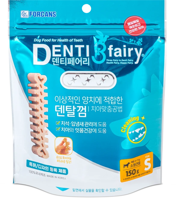 포켄스덴티페어리 강아지 덴탈껌 S, 타피오카, 150g, 1개 - 쿠팡